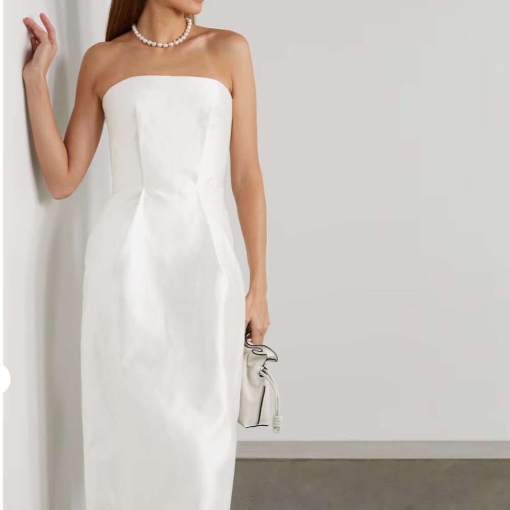 Rasario - Strapless duchesse silk-satin gown Net-A-Porter Exclusive